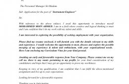 Cover Letter for Mechanical engineers