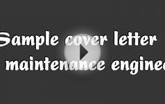 Sample cover letter for maintenance engineer - Free